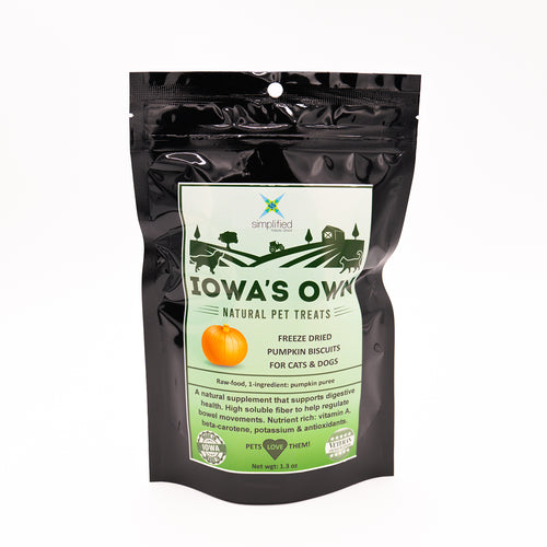 Simplified Freeze Dried Pumpkin Biscuits Treats for Cats & Dogs