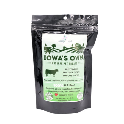 Simplified Freeze Dried Beef Liver Treats for Dogs & Cats