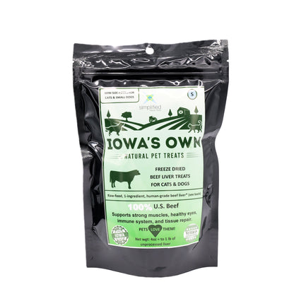 Simplified Freeze Dried Beef Liver Treats for Dogs & Cats